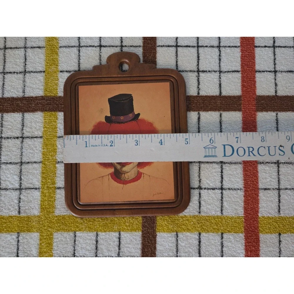 Vintage John Nelson Clown Wall Plaques Set of 4 Circus Decor Mid Century Art